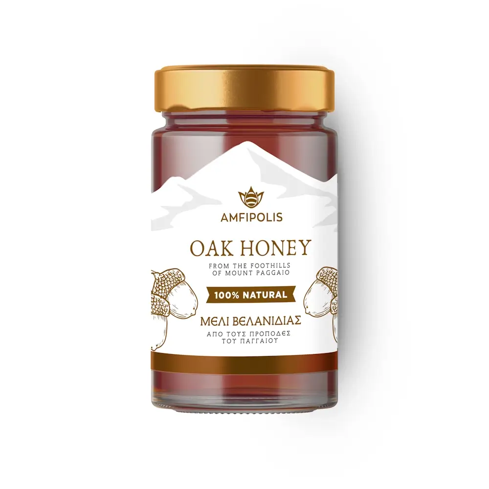 μέλι βελανιδιάς αμφίπολης βάζο
